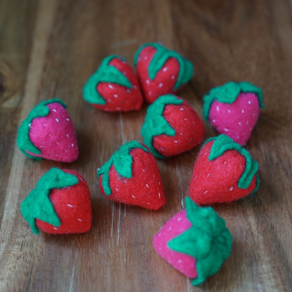 Hand Sewn Play Food Strawberry Bundle